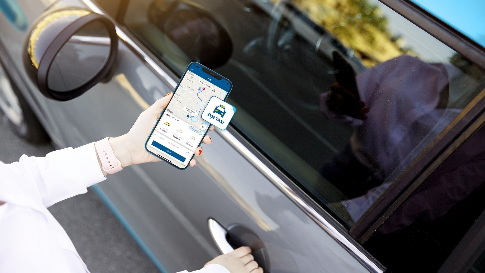 Đặt taxi Hà Nội Hải Phòng giá ổn định trên app mobile banking