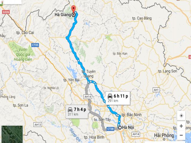 Taxi Nội Bài - Hà Nội Đi Hà Giang 4 kiểm tra quãng đường